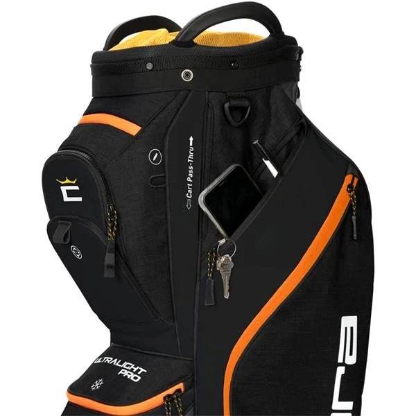 COBRA Ultralight Pro Cart Bag Black-Gold Fusion - Image 5