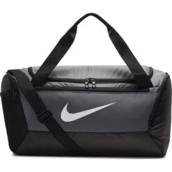 Nike Brasilia Duffel Bag . Grey Black White 026