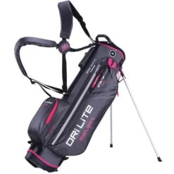 Dri Lite 7 Stand Bag Charcoal - Fuchsia