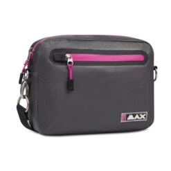 Aqua Waterproof Pouch Charcoal - Fuschia