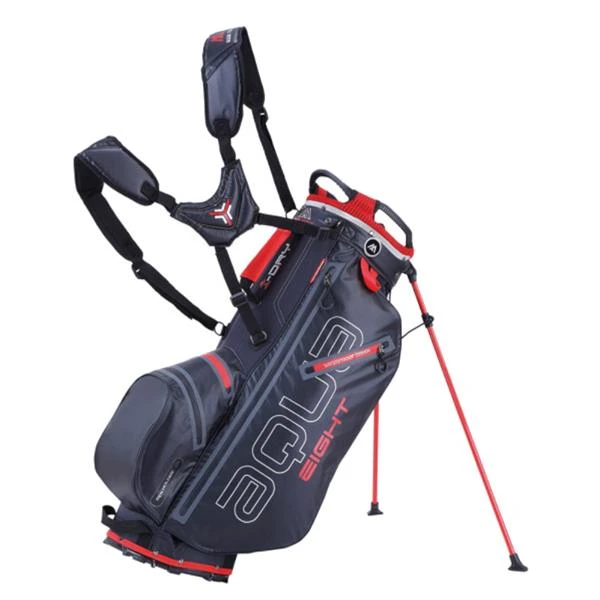 Aqua 8 W/P Stand Bag Black Red - Image 2