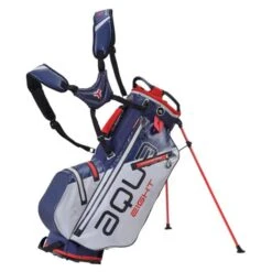 Aqua 8 W/P Stand Bag Silver Navy Red