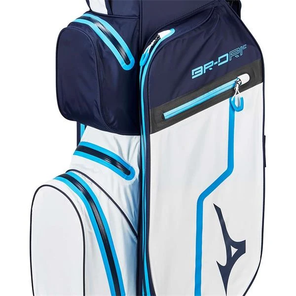 Mizuno BR DRI W/P Cart Bag 14 Way Divider Navy White - Image 2