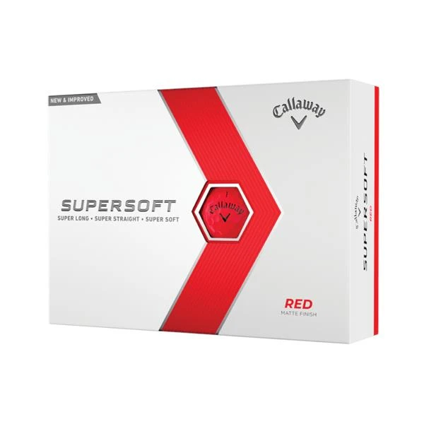 Callaway Supersoft 23 Matte Golf Balls Dozen Red