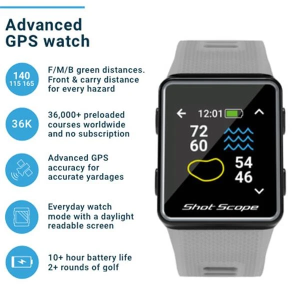 G3 Shotscope GPS Watch Grey - Image 3