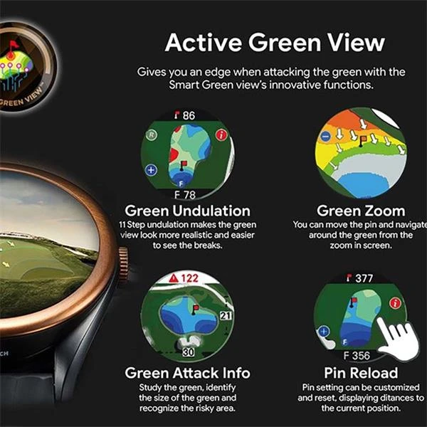 Voice Caddie T8 GPS Watch Black - Image 5