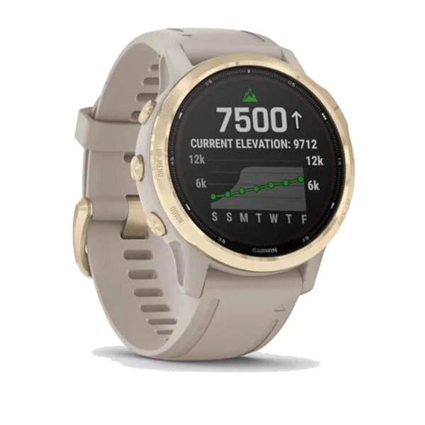 Garmin Fenix 6S Pro Solar GPS Watch Gold - Sand - Image 3