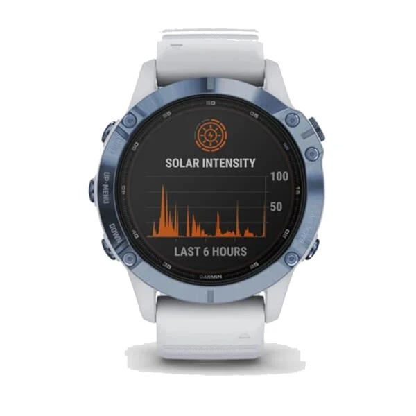 Garmin Fenix 6 Pro Solar GPS Watch Blue - White - Image 2