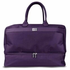Honeycomb Holdall With Shoe Compartment Purple