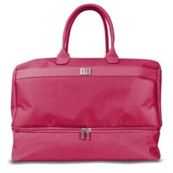 Honeycomb Holdall With Shoe Compartment Pink