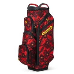 Ogio By Callaway All Elements Silencer Cart Bag Red Flower Party