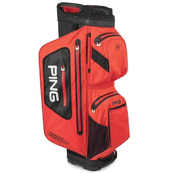 Ping Pioneer Monsoon 201 Cart Bag Scarlet - Black