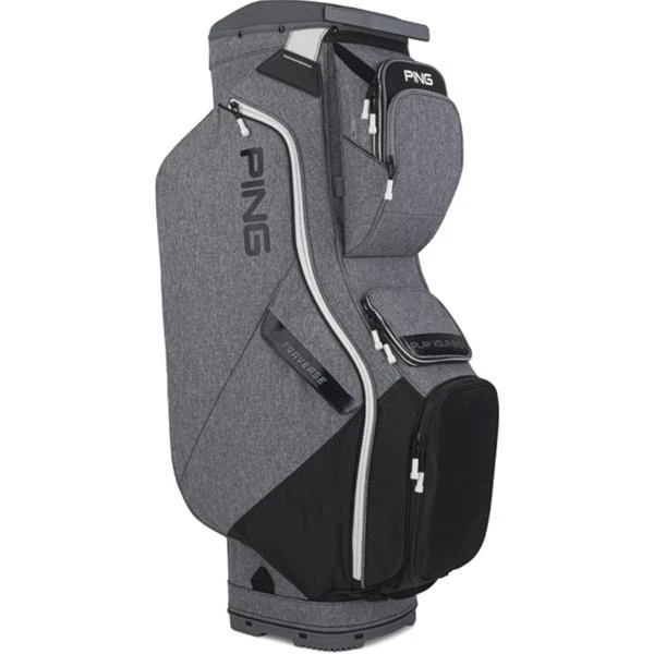 Ping Traverse 214 Cart Bag Heather Grey Black White