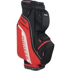 Ping Pioneer 214 Cart Bag Red - Black