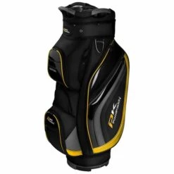 PowaKaddy Premium Edition Cart Bag Black Gunmetal Yellow