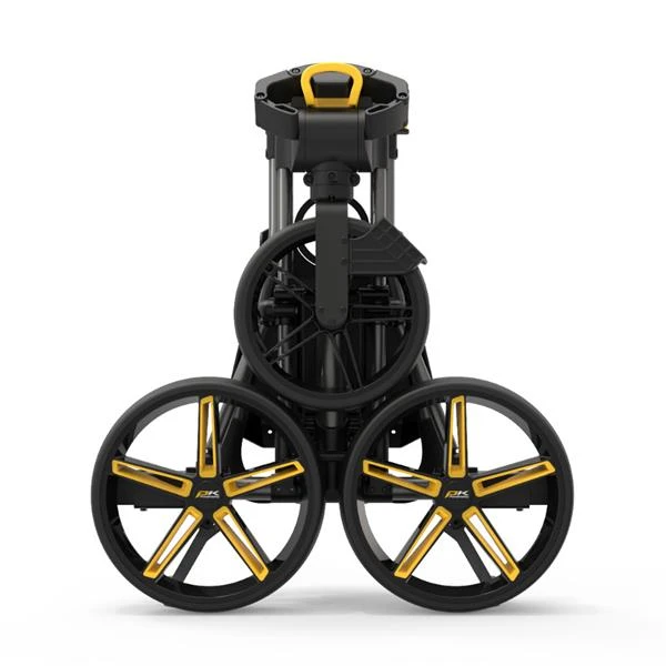 PowaKaddy DLX-Lite FF Push Cart Gunmetal Yellow - Image 3