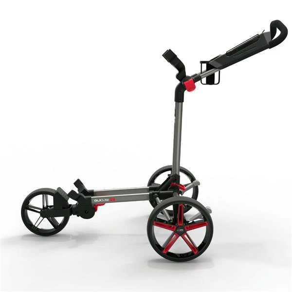 PowaKaddy DLX-Lite FF Push Cart Gunmetal Red - Image 6