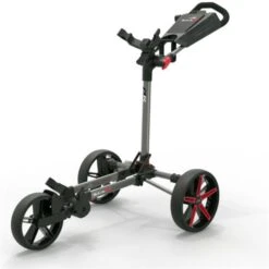 PowaKaddy DLX-Lite FF Push Cart Gunmetal Red