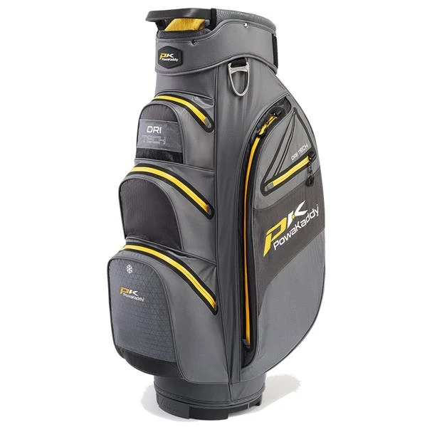 PowaKaddy Dri-Tech Cart Bag Gunmetal Yellow