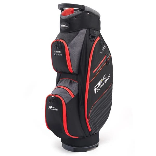 PowaKaddy X-Lite Cart Bag Black - Gunmetal - Red