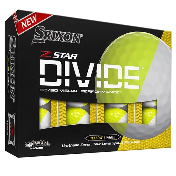 Srixon Z Star Divide Golf Balls Dozen WHITE YELLOW - Image 6