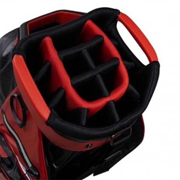 TaylorMade StormDry W/P Cart Bag Red - Black - Image 2