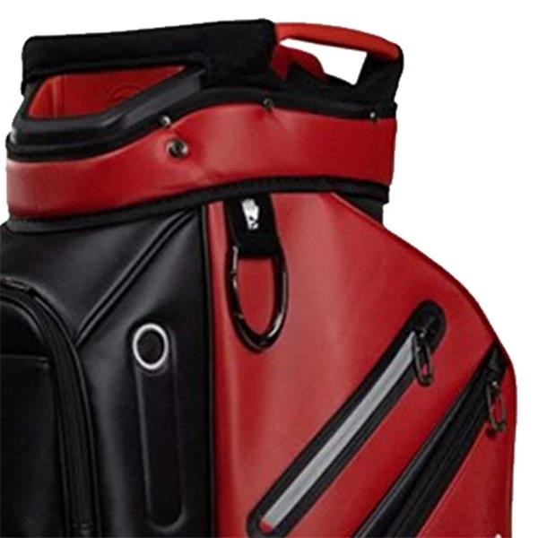 TaylorMade Deluxe Cart Bag Red - Black - Image 3