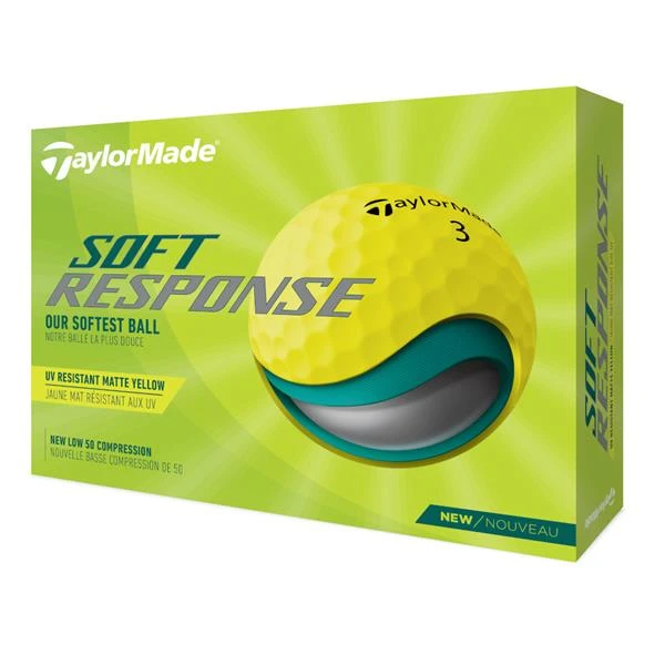 TaylorMade Soft Response 22 Golf Ball Dozen Yellow