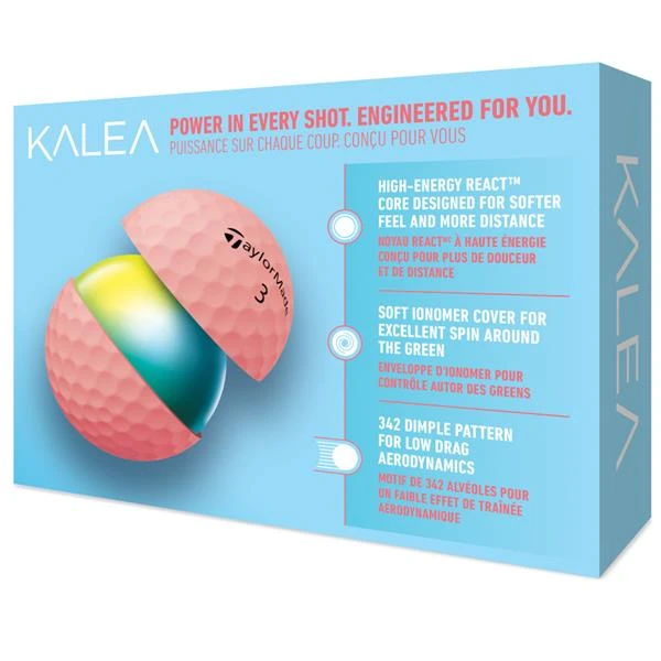 TaylorMade Kalea Golf Ball Dozen Peach - Image 3