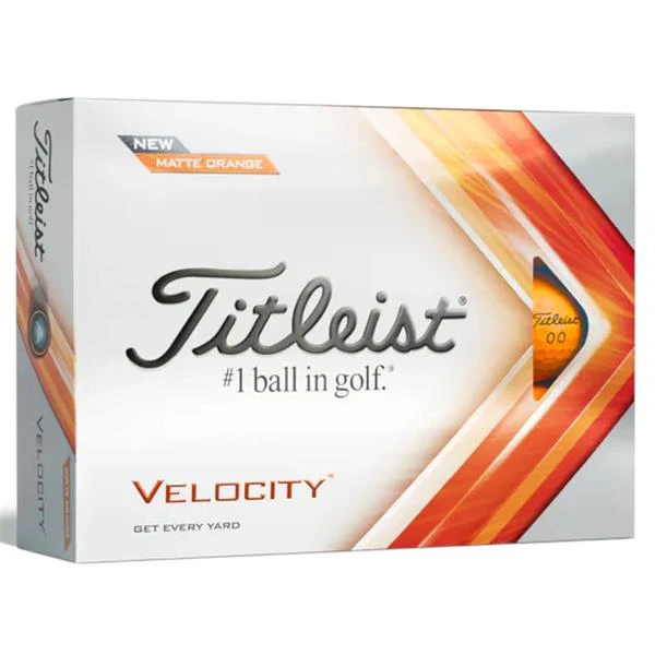 Titleist Velocity Golf Balls Dozen Matte Orange