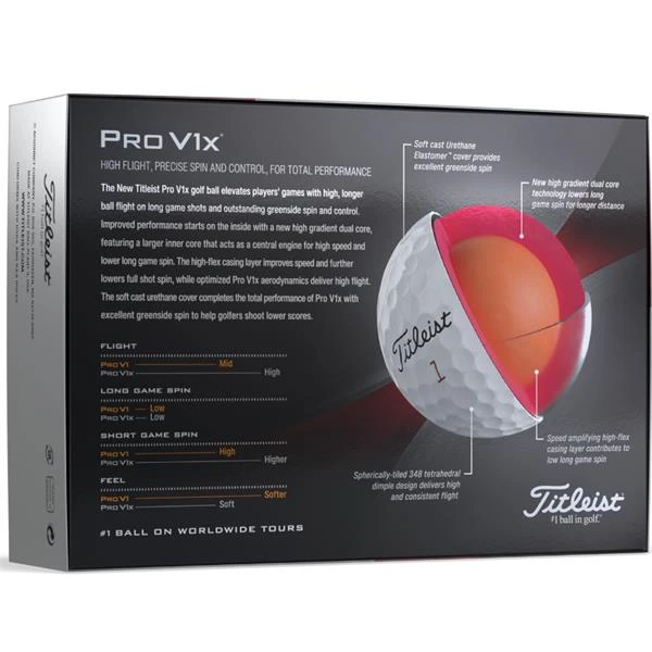 Titleist Pro V1X 2023 Golf Balls Dozen White - Image 6