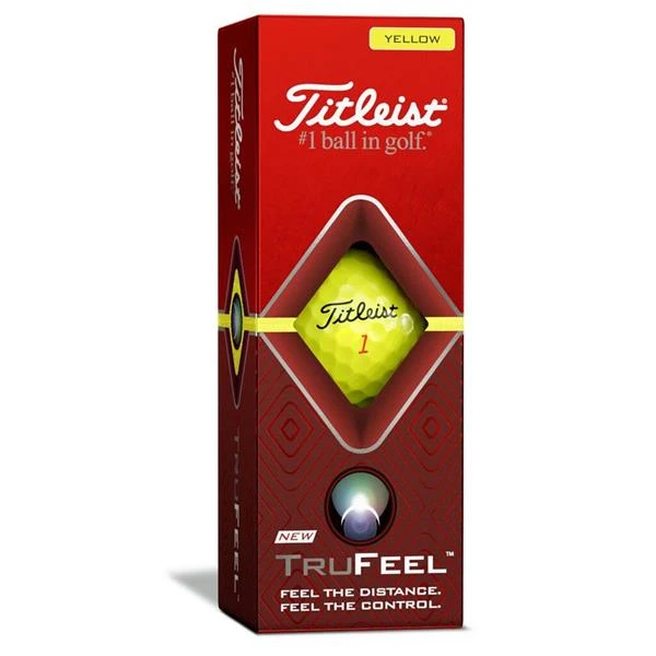 Titleist TruFeel Golf Balls Dozen Yellow - Image 4