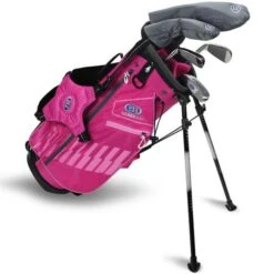 Junior 48" 5 Club Stand Set Right Hand Pink - White