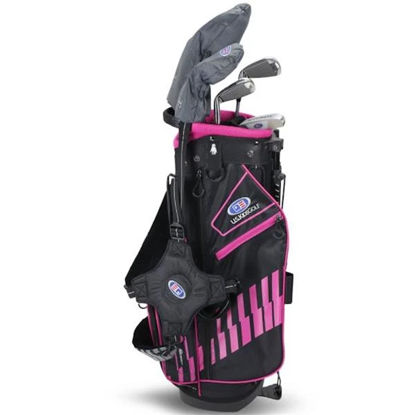 Junior 51" 5 Club Stand Set Right Hand Black - Pink - Image 2