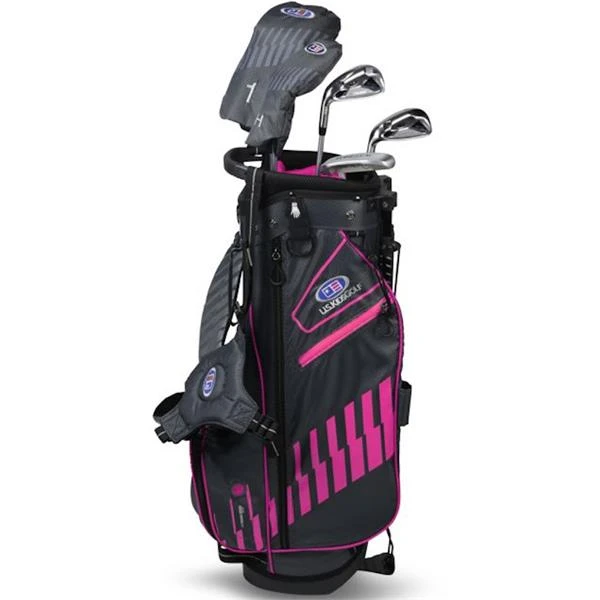 Junior 51" 5 Club Stand Set Left Hand Black - Pink - Image 2