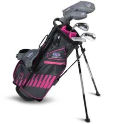 Junior 51" 5 Club Stand Set Left Hand Black - Pink