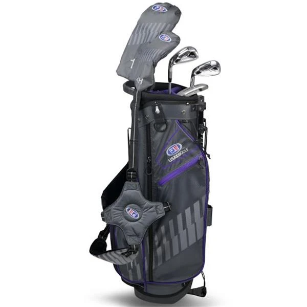 Junior 54" 5 Club Stand Set Left Hand Grey Purple - Image 2