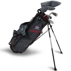 Junior 60" 5 Club Stand Set Right Hand Grey - Maroon