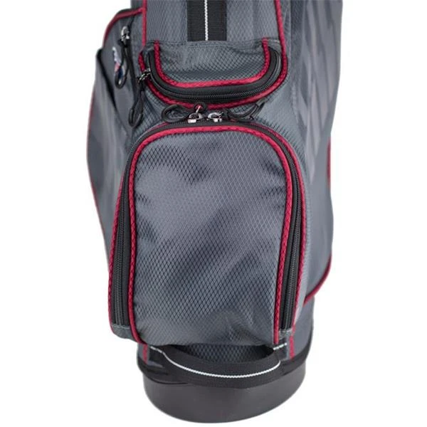 Junior 60" 5 Club Stand Set Left Hand Grey - Maroon - Image 3